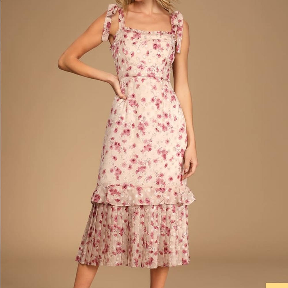 Floral pink dress - Lulu's